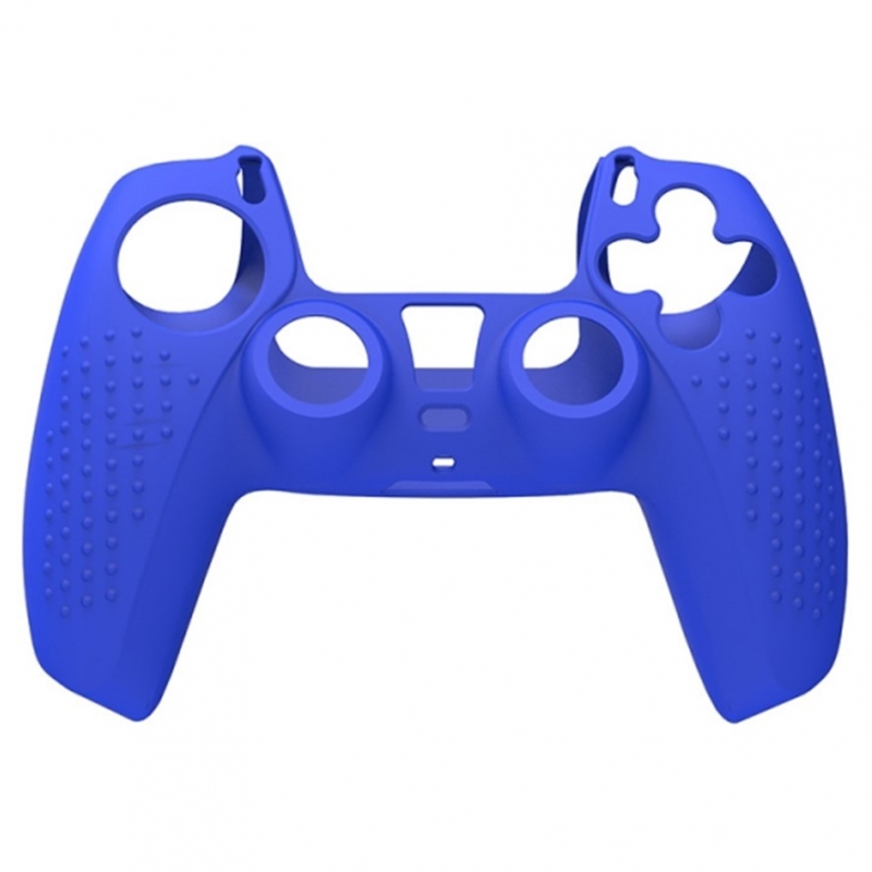 Funda protectora de silicona azul para PS5 que brilla en la oscuridad para  controlador de PS5 con 8 tapas de agarre para el pulgar que brillan en la